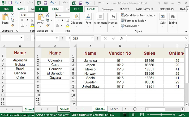 merge excel spreadsheets