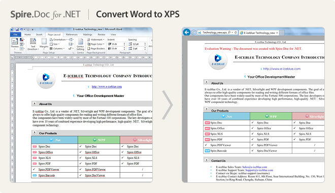 Convert Word to XPS