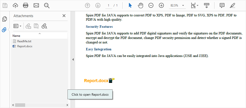Add Attachments to PDF in Java