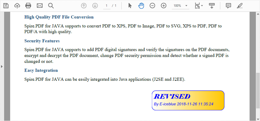 Add Dynamic Stamps to PDF in Java
