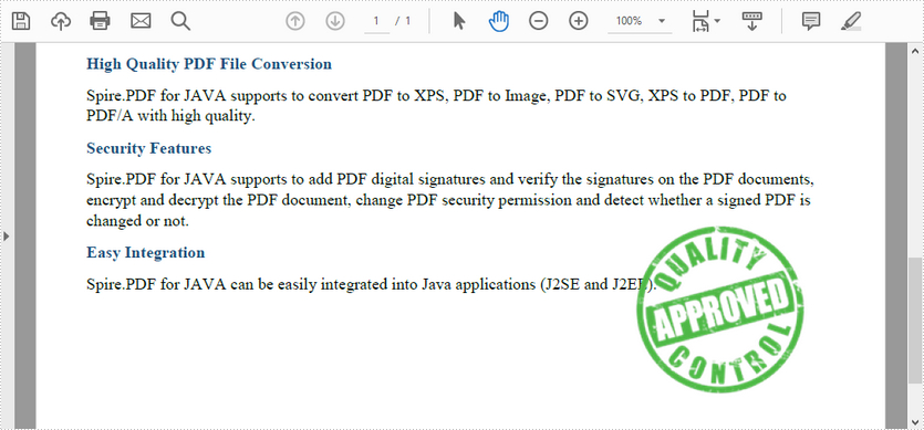 Add Image Stamps to PDF in Java