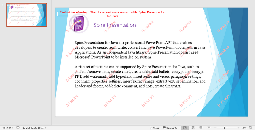Add Multiline Watermarks to PowerPoint in Java