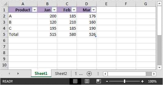 Add a Total Row to Table in Excel in C#