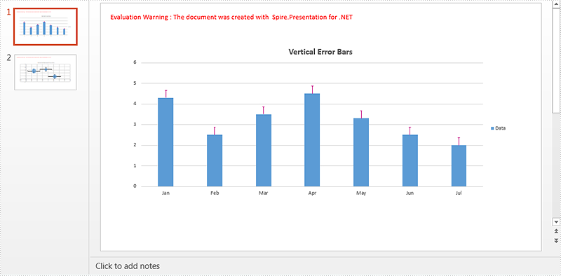 Add and Format Error Bars in PowerPoint Charts in C#