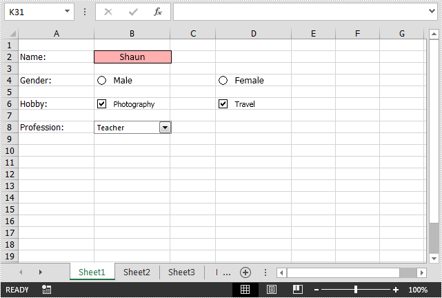 Add and Remove Form Controls in Excel in Java