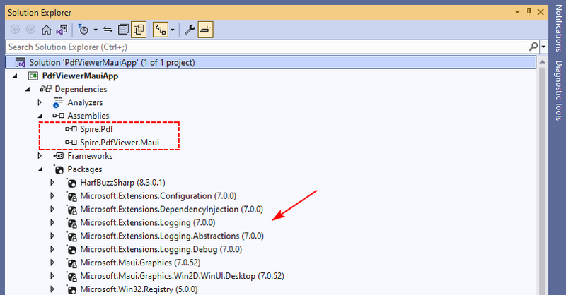Add dependencies and Spire.PDFViewer dlls