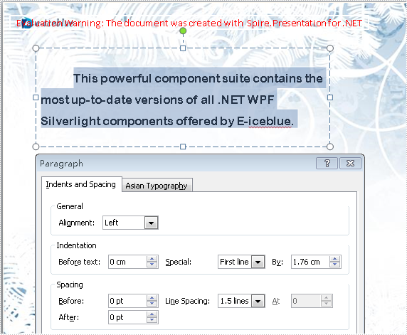 Add a Paragraph to PPT file