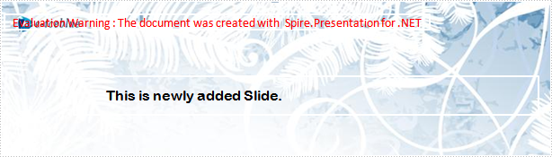 Add new slide in PPT document