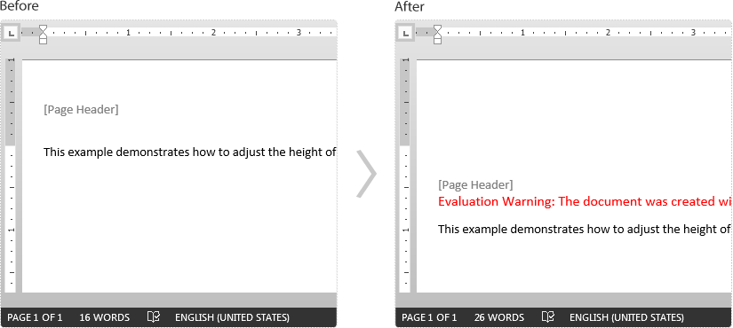 Adjust the Height of Headers and Footers in a Word document in C#