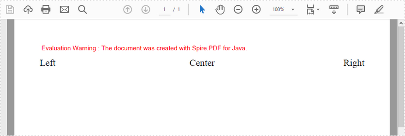 Align Text on PDF in Java