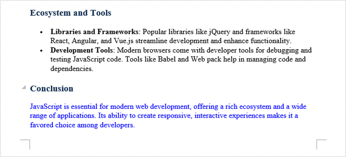Apply a font to a paragraph in Word using JavaScript