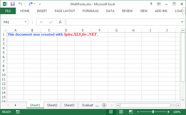 How to Apply Multiple Fonts in a Single Cell in C#, VB.NET