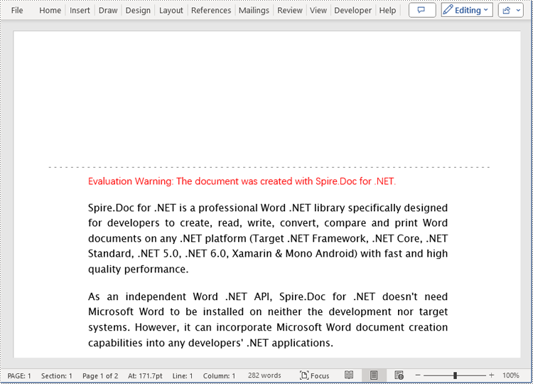 C#: Add Gutters on Word Document Pages