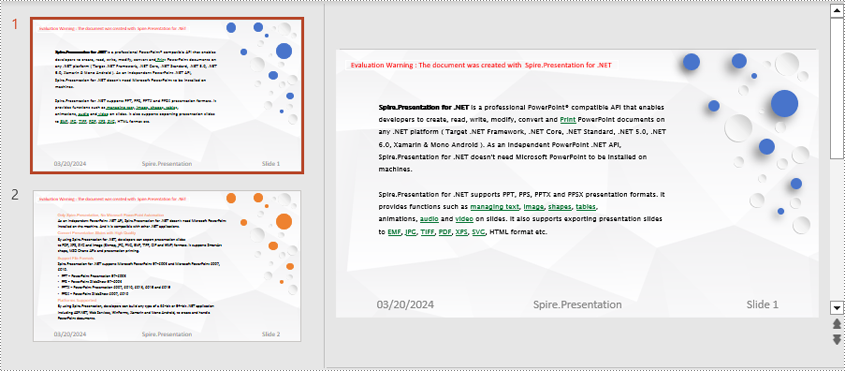 C#: Add, Modify, or Remove Footers in PowerPoint Documents