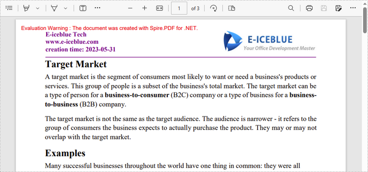 C#/VB.NET: Add a Header to an Existing PDF Document