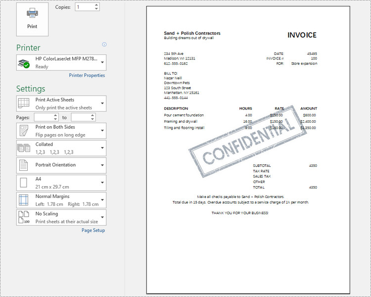 C#: Add a Watermark to an Excel Document