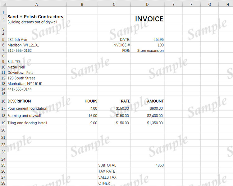 C#: Add a Watermark to an Excel Document