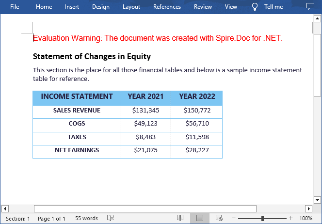 C#: Add or Delete Rows and Columns in Word Tables