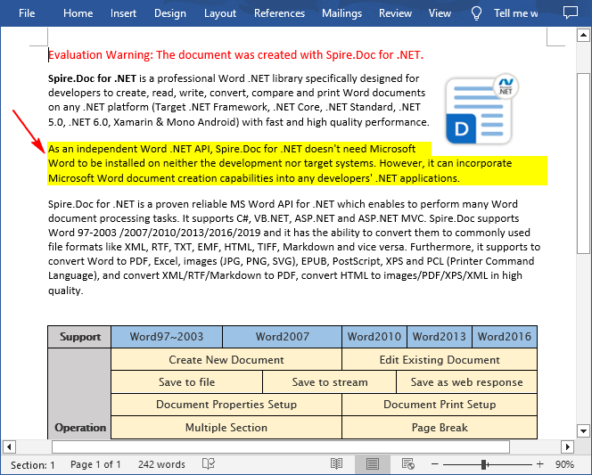 Shade the background of the second paragraph in Word
