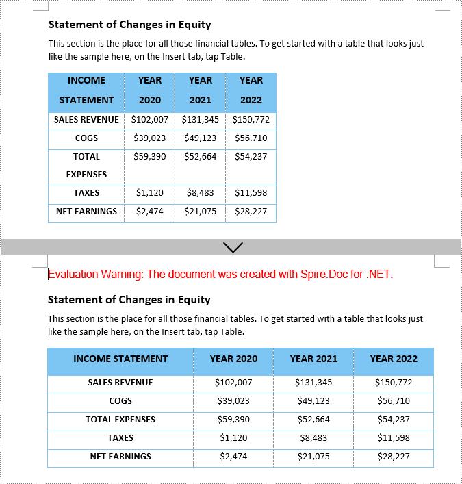 Autofit the table to page width in Word