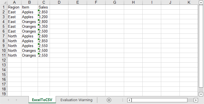 C#/VB.NET: Convert Excel to CSV and CSV to Excel