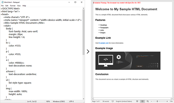 Append HTML string to Word in C#