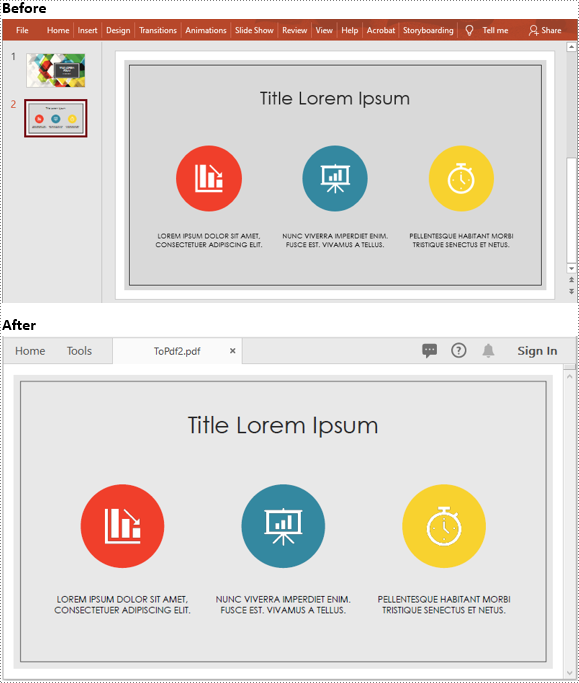 C#/VB.NET: Convert PowerPoint Presentations to PDF