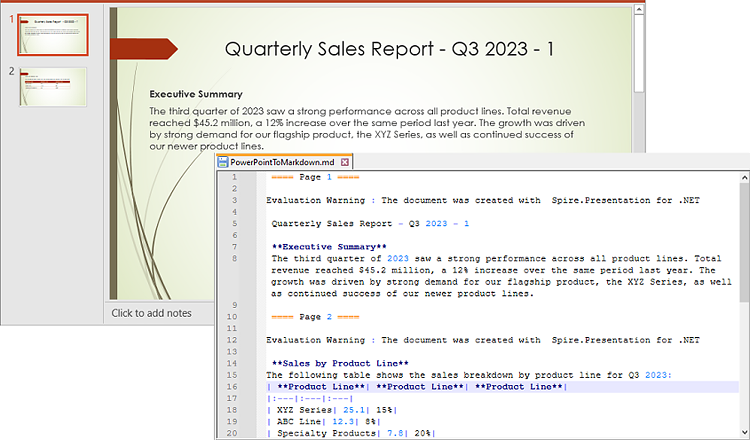 Convert a PowerPoint Presentation to Markdown