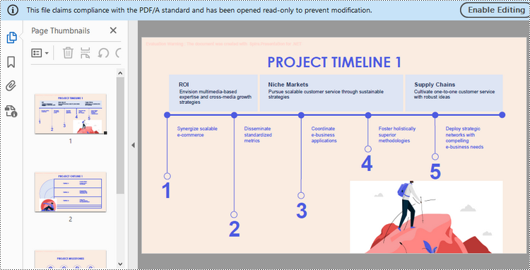 C#: Convert PowerPoint to PDF