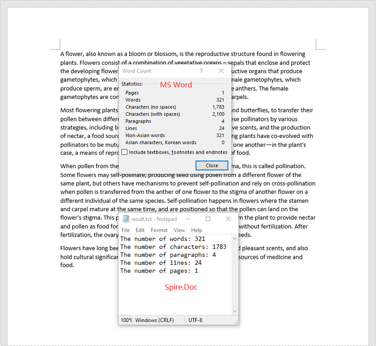 C#: Count Words, Characters, Paragraphs, Lines, and Pages in Word Documents