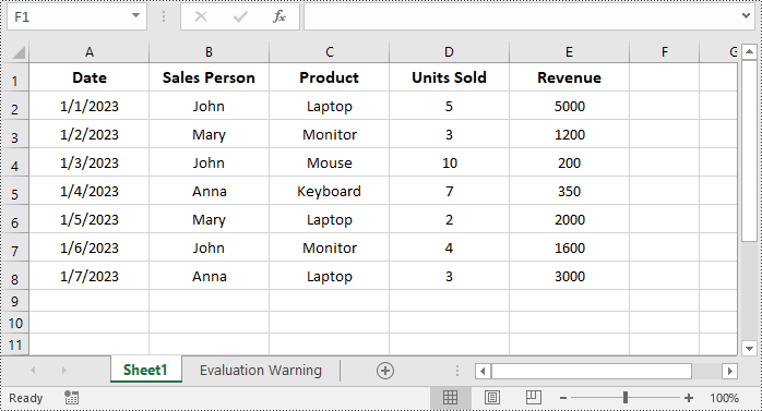 C#: Create, Resize or Remove Tables in Excel