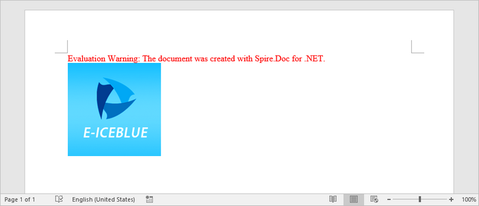 Add image to a Word document
