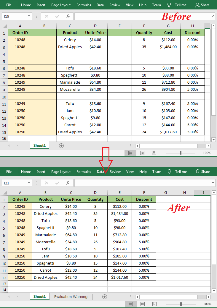 Remove Blank Rows And Columns In Excel Vba Printable Templates Free 2980