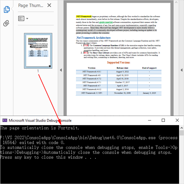 C#: Get Page Size, Orientation and Rotation of PDF