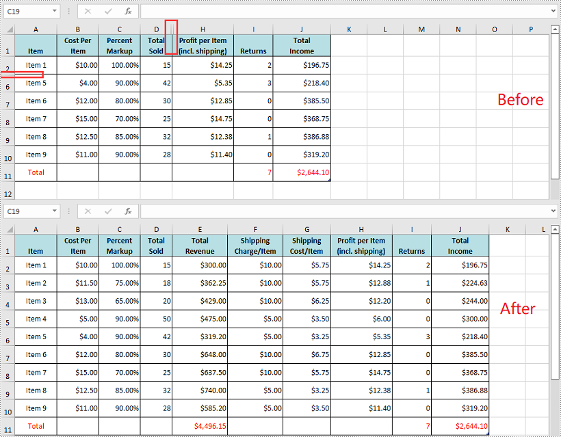 C#/VB.NET Hide or Show Rows and Columns in Excel