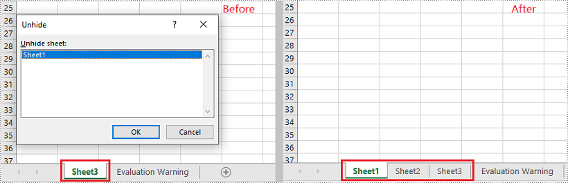C#/VB.NET: Hide or Show Worksheets in Excel