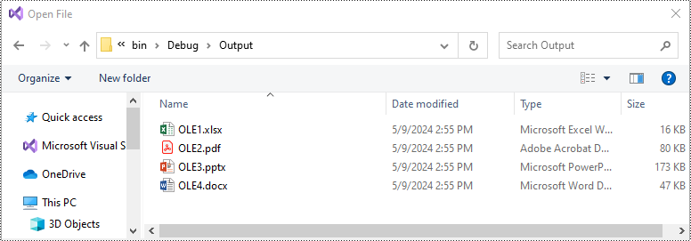 C#: Insert or Extract OLE Objects in Word