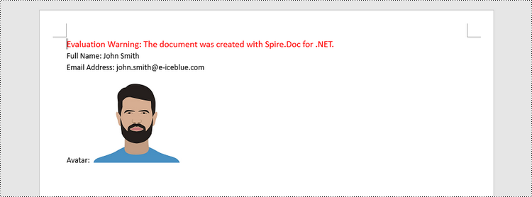C#: Mail Merge in Word Documents