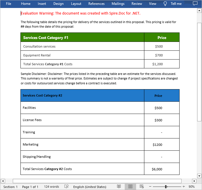 C#: Merge or Split Tables in Word