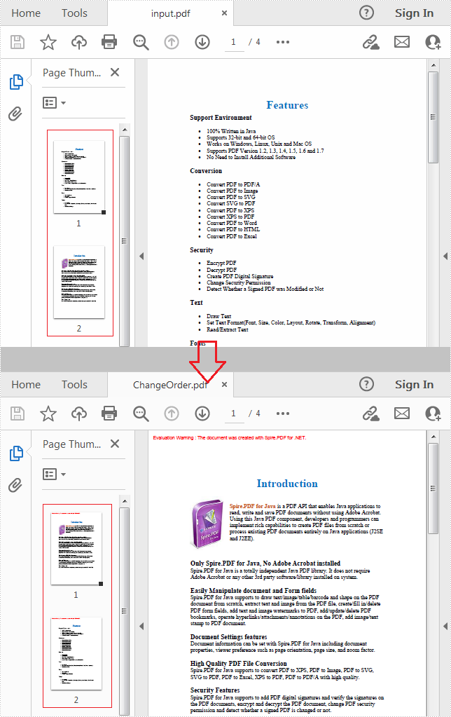 C#/VB.NET: Rearrange Pages in PDF