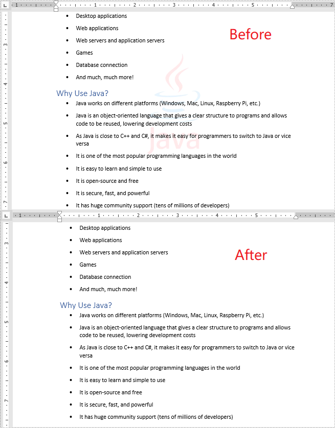 C#/VB.NET: Remove Text or Image Watermarks from Word Documents