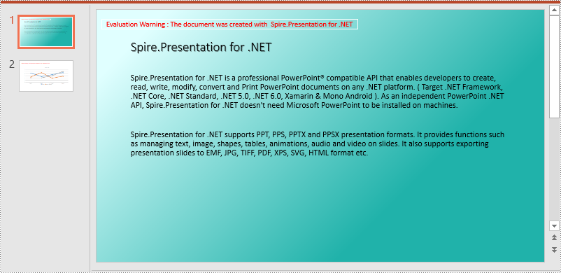 C#/VB.NET: Set Background Color or Picture for PowerPoint Slides