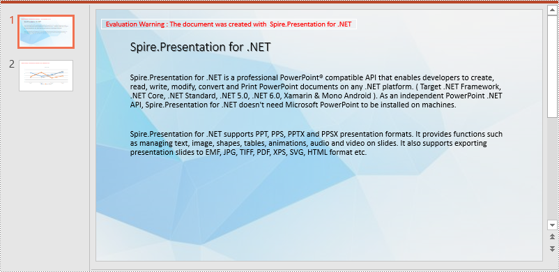 C#/VB.NET: Set Background Color or Picture for PowerPoint Slides