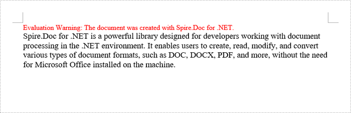 A paragraph in a document to which a defined font style has been applied