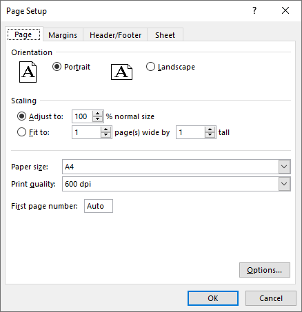 C#: Set Page Setup Options in Excel