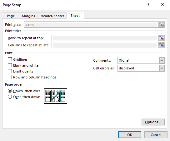 C#: Set Page Setup Options in Excel