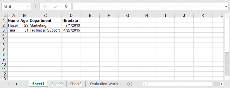 C#/VB.NET: Write Data to Excel Worksheets