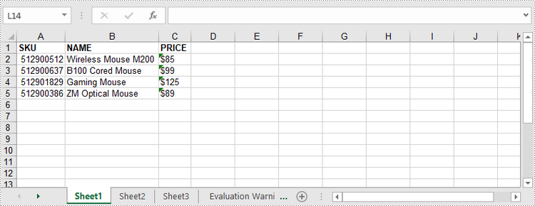 C#/VB.NET: Write Data to Excel Worksheets