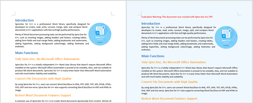 C++: Add Background Color or Picture to Word Documents