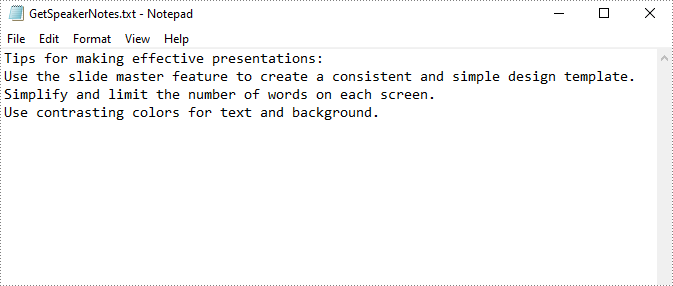 C++: Add, Read or Delete Speaker Notes in PowerPoint